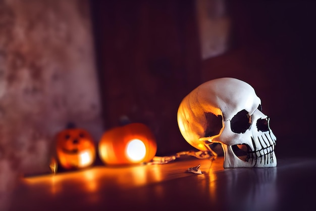 Halloween skull art of darkness