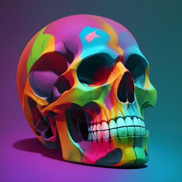 Halloween skull photo generative by ai