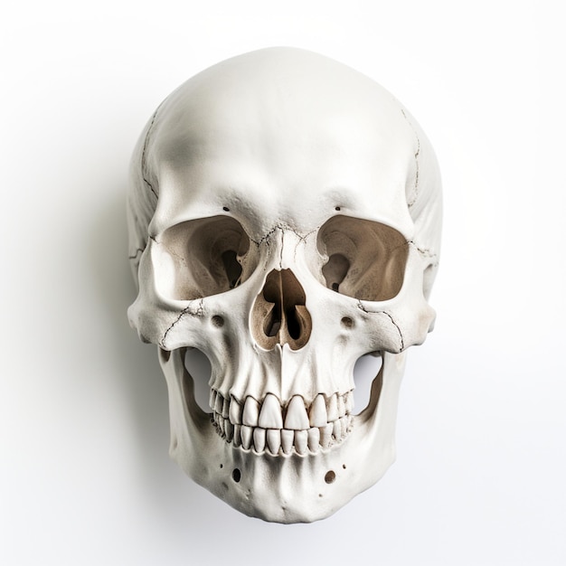 Halloween skull on white background