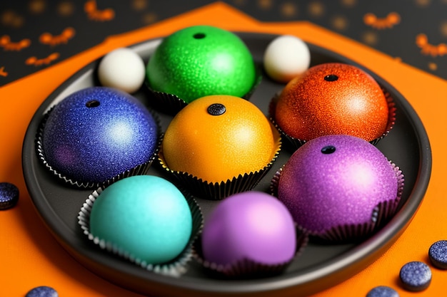 Halloween snoep koekjes dessert gastronomische gelukkige tijd wallpaper achtergrond illustratie