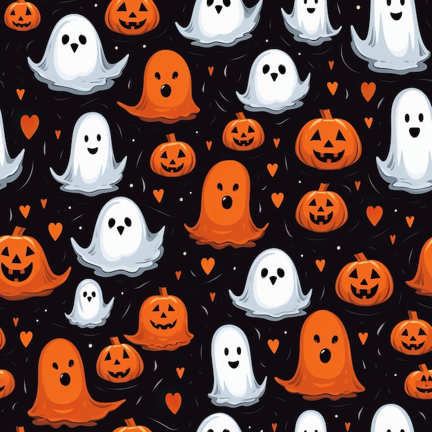 Halloween-spokenachtergrond Mooie illustratiebeeld Generatieve AI