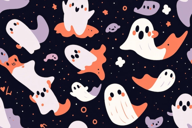 Halloween spook naadloos patroon grafisch