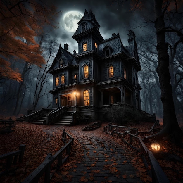Foto halloween spookachtig spookachtig spookachtig huis