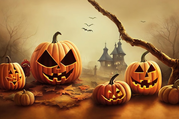 Halloween spookachtige griezelige achtergrond