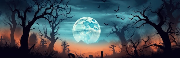 Halloween the spookiest day of the year Halloween background Generative AI