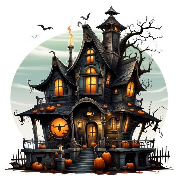 Halloween Spooktacular Haunting House Clipart Collection