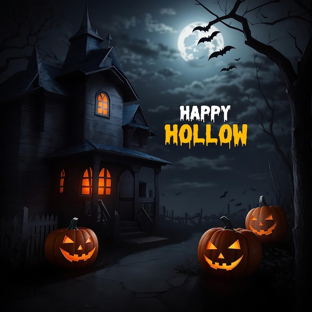 Halloween spooky background AI generation