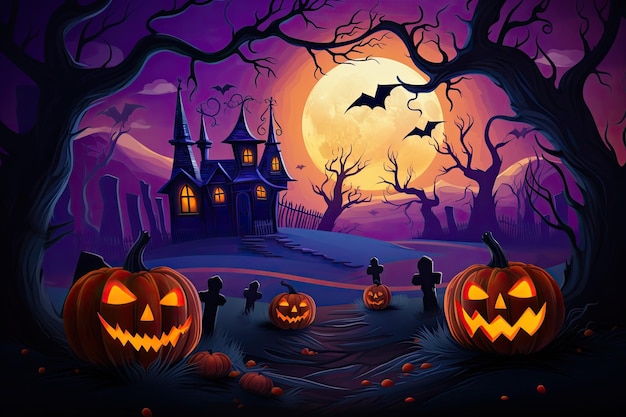 Halloween spooky background