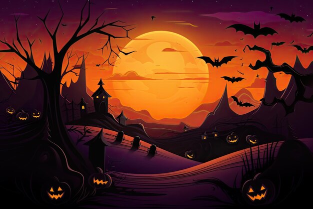 Halloween spooky background