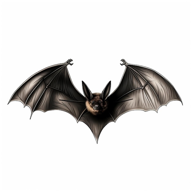 Halloween spooky bat isolated on white background hall