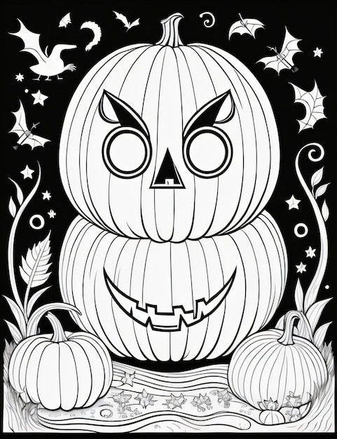 Halloween Spooky Coloring Page for All Ages Halloween Coloring Page Spooky Coloring Page 6