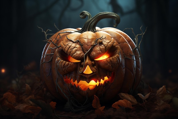 Хэллоуин жуткая тыква страшный фон с домом с привидениями и полной луной