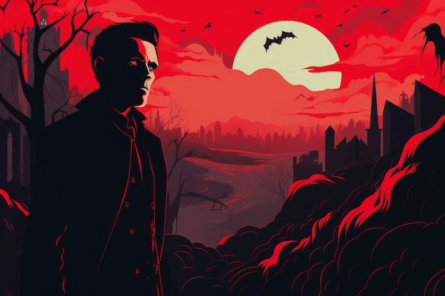 Halloween spooky vampire wallpaper background