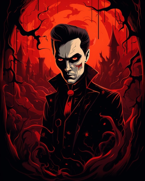 Halloween spooky vampire