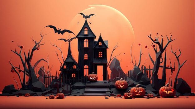 Photo halloween stage and background