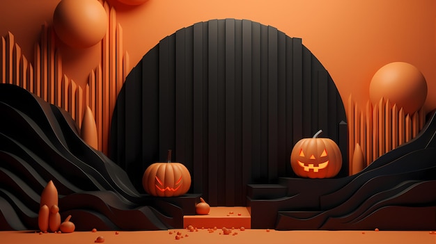 Photo halloween stage and background