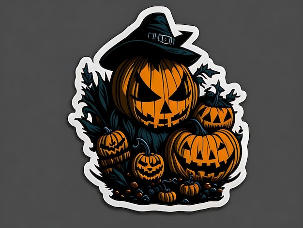 Halloween-sticker ai gegenereerd