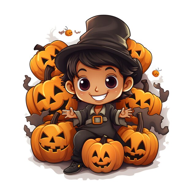 Halloween sticker ai generated