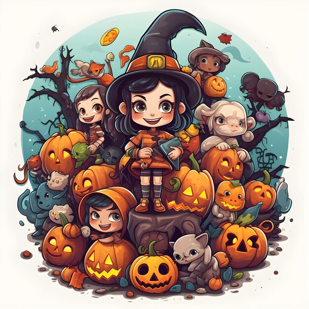 Premium AI Image  Halloween Sticker