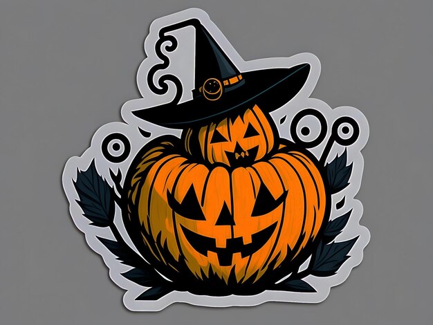 Halloween sticker ai generateed