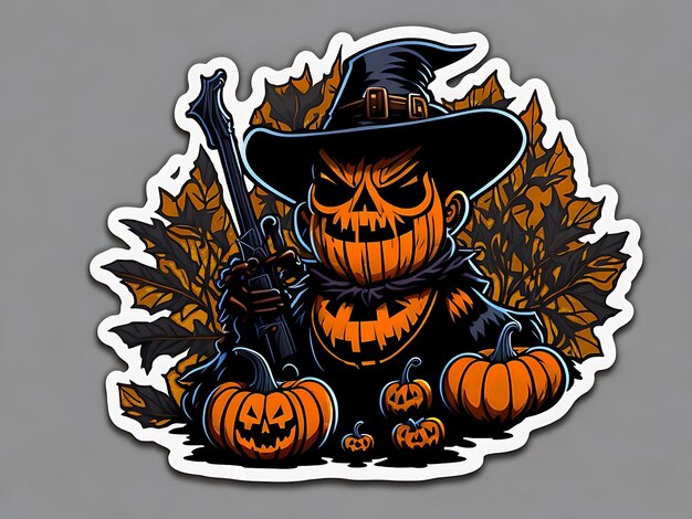 Premium AI Image  Halloween Sticker