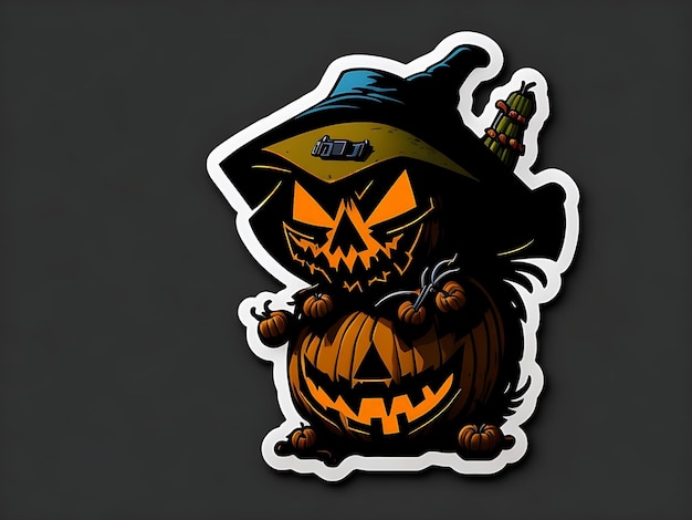 Halloween sticker ai generateed