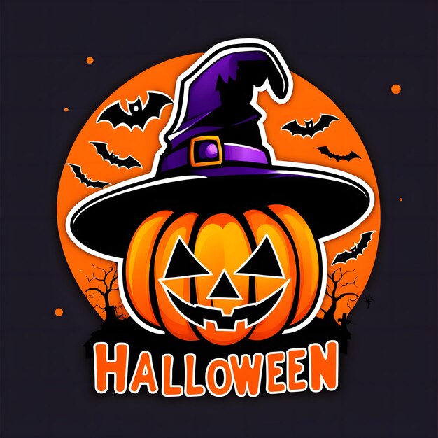 Halloween sticker icon with a cartoon character tshirt design available remove background