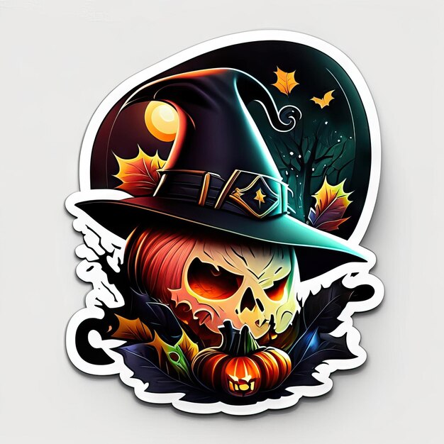 Photo halloween sticker