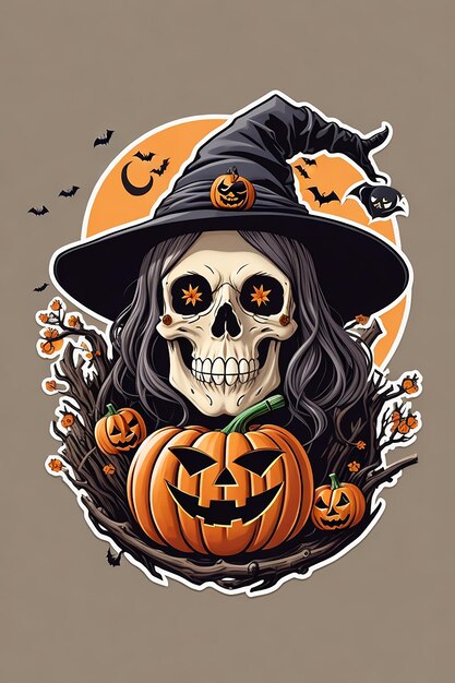 Premium AI Image  Halloween Sticker