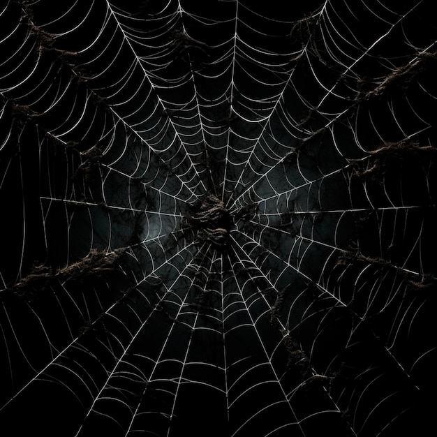 Foto halloween stijl doorzichtige doorzichtige spinnenweb