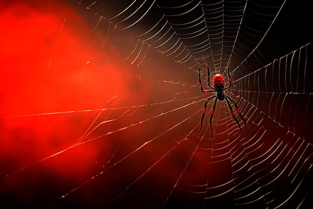 Halloween style transparent translucent spider web
