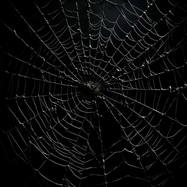 halloween style transparent translucent spider web