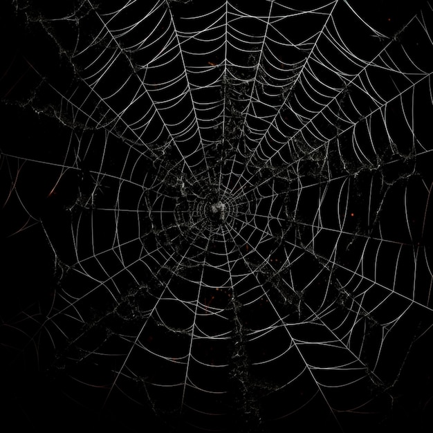 halloween style transparent translucent spider web