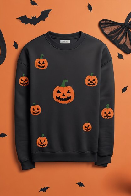 Photo halloween sweatshirt design vector illustration