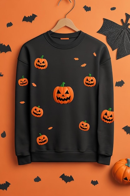 Photo halloween sweatshirt design vector illustration