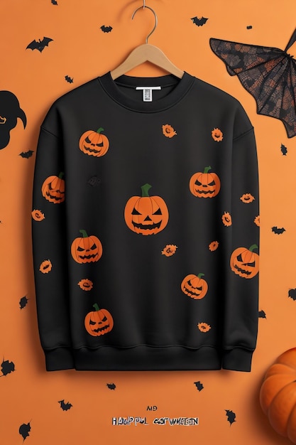 Foto halloween sweatshirt ontwerp vectorillustratie