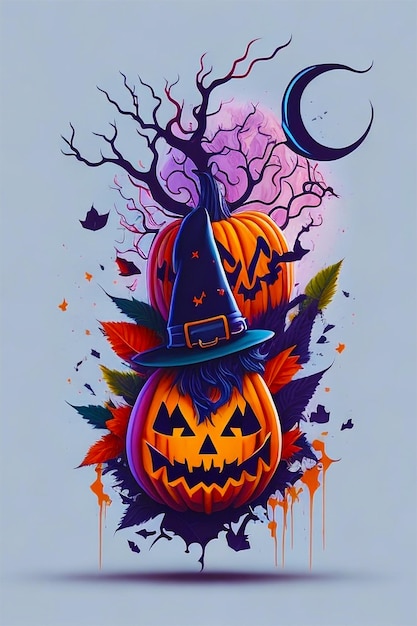 Halloween T-shirt ontwerpthema