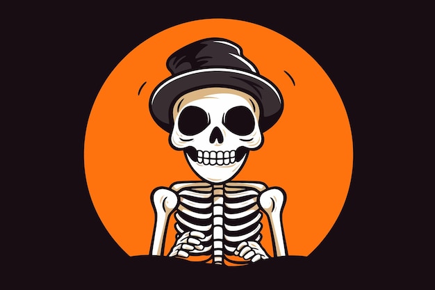 Halloween theme flat vector illustration