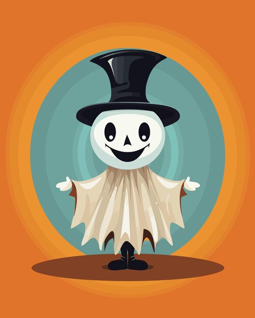 Halloween theme flat vector illustration