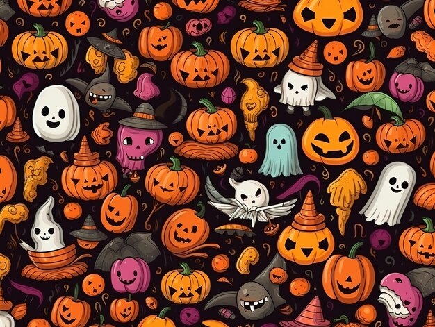 Halloween theme pattern illustration