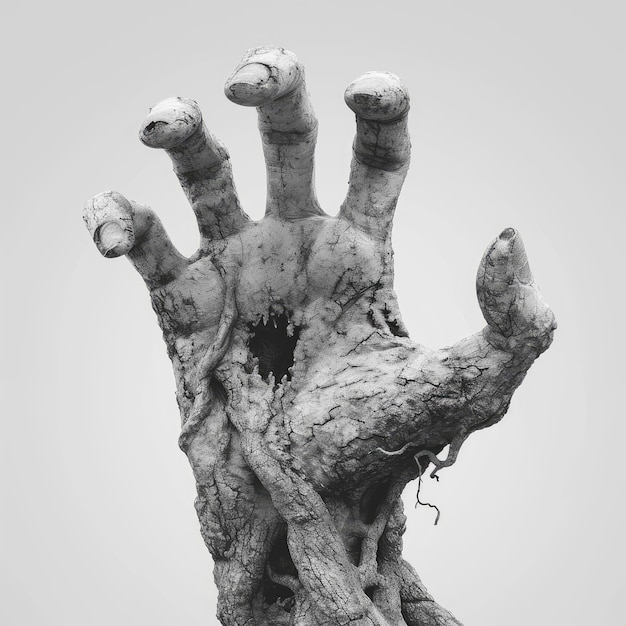 Halloween Theme Terrible Zombie Hand 3d illustration