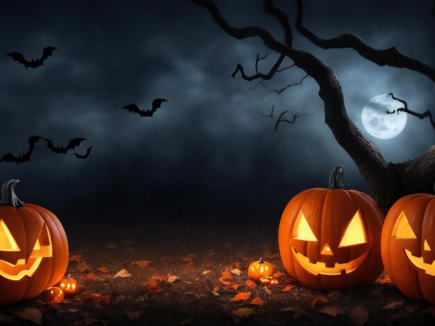 Halloween themed background ai generated