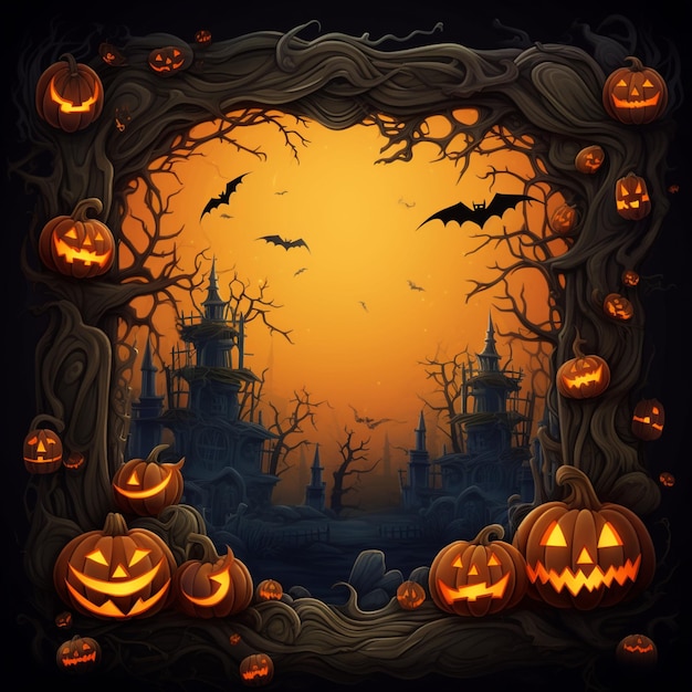 Halloween themed image frame