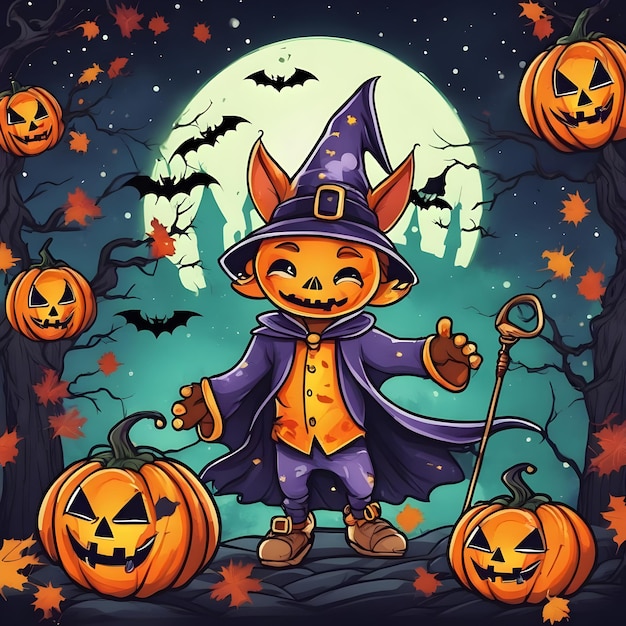 Halloween themed vector art for t shirt design ai generation