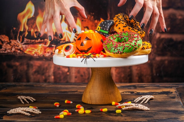 Halloween trick or treat feesttafel