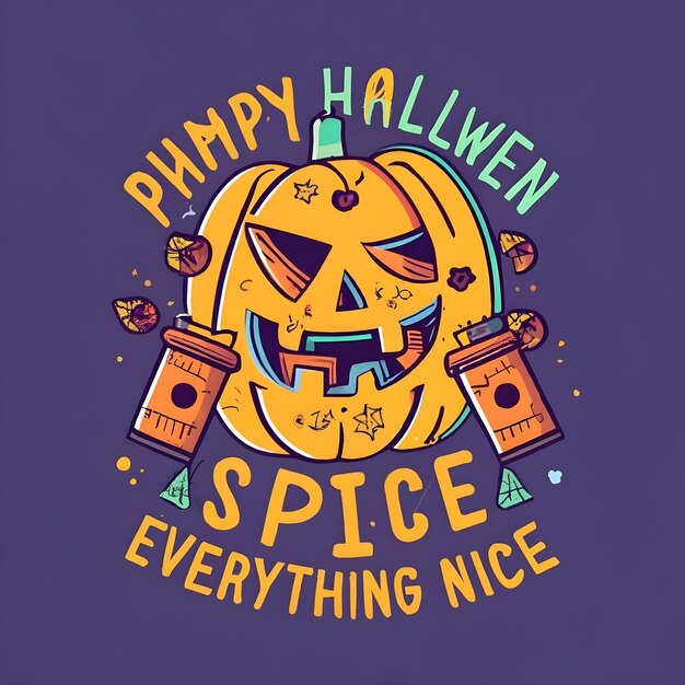 Photo halloween tshirt design ai created