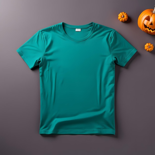 Halloween tshirt mockup on dark background