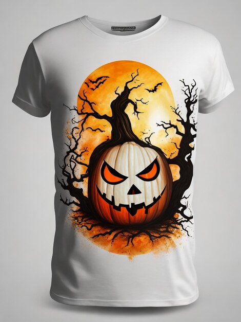 Foto halloween tshirt ontwerp halloween vector grafische halloween tshirt illustratie hoorns hoofd duivel