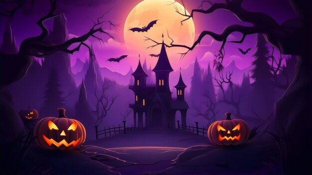 Halloween vector colorful template design