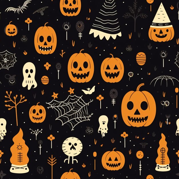 Halloween vector naadloze patroon